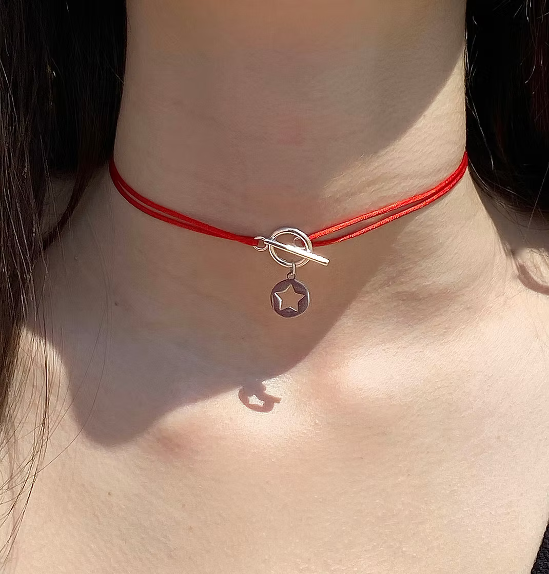 Collier OT étoile argenté