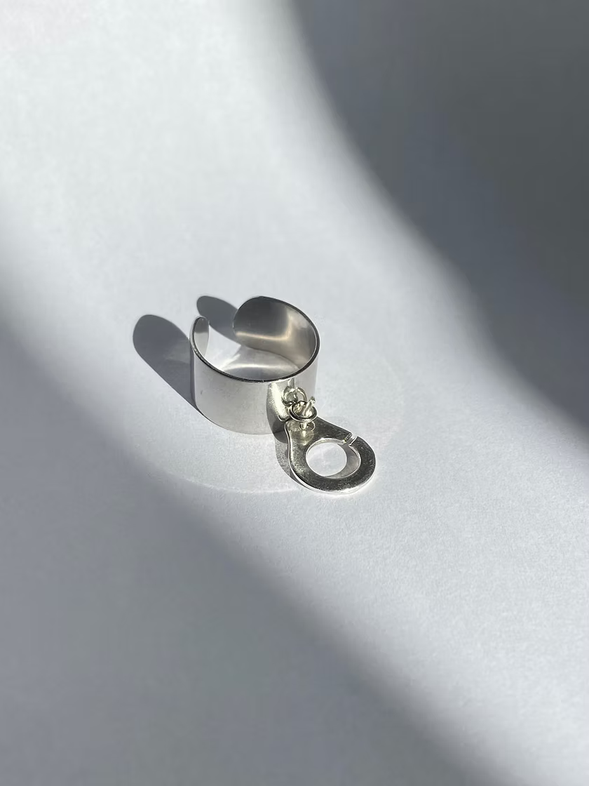 Bague grelot argentée