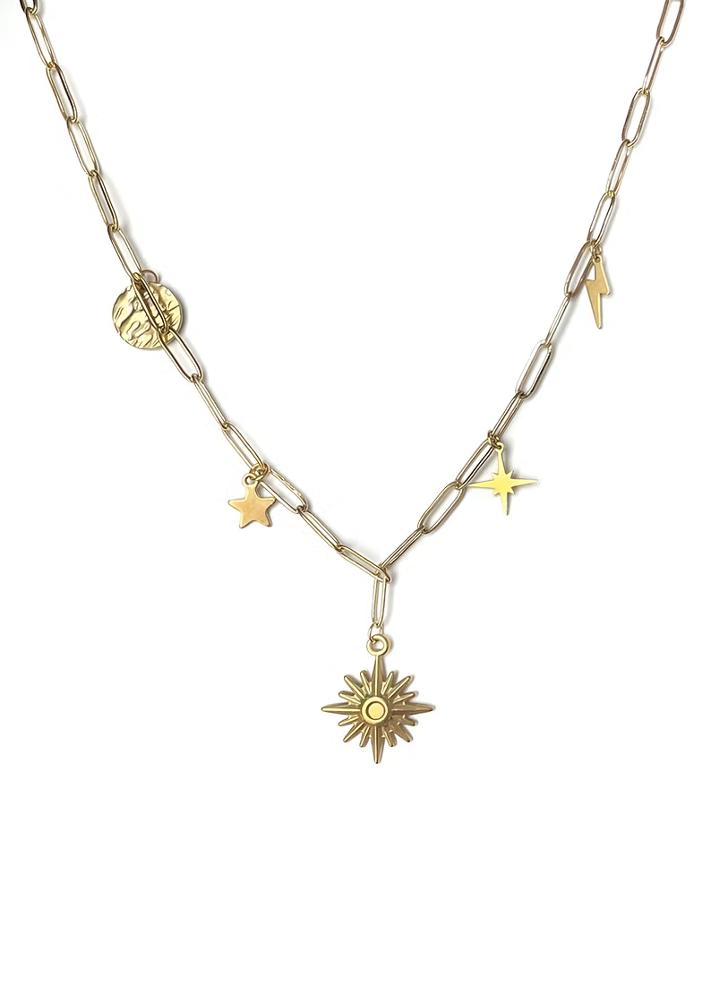 Collier charms doré