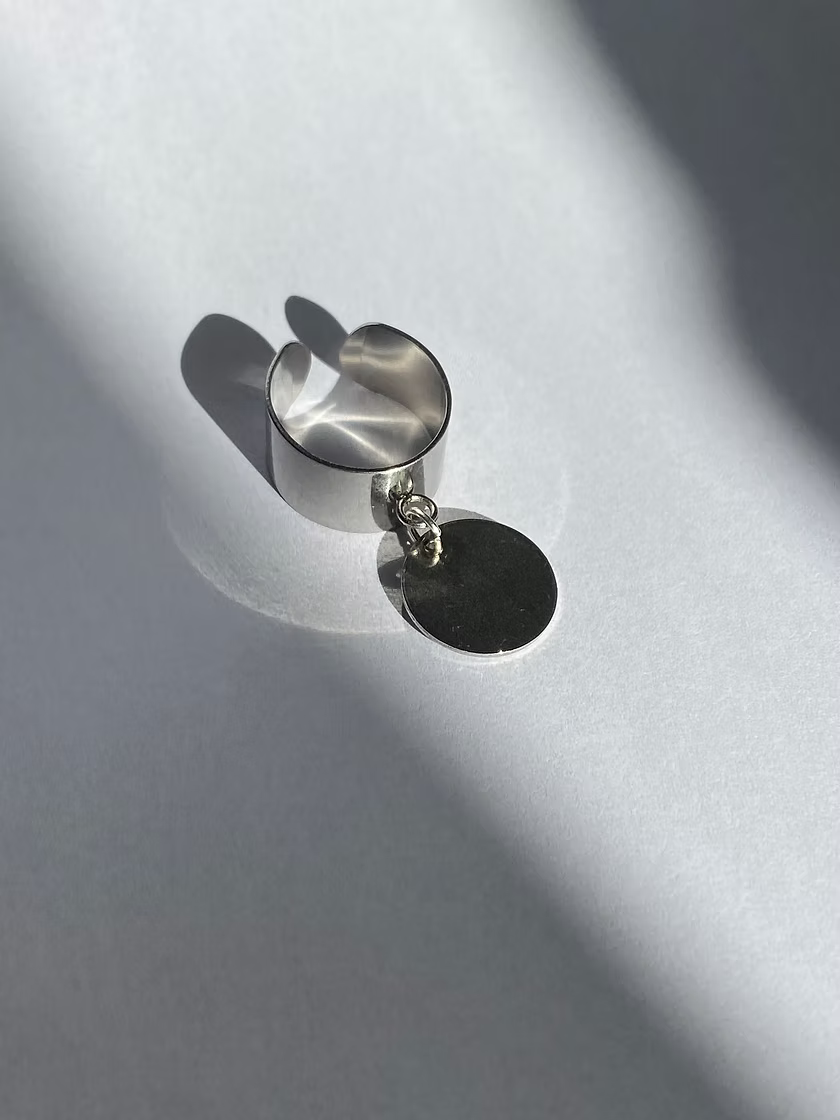 Bague grelot argentée