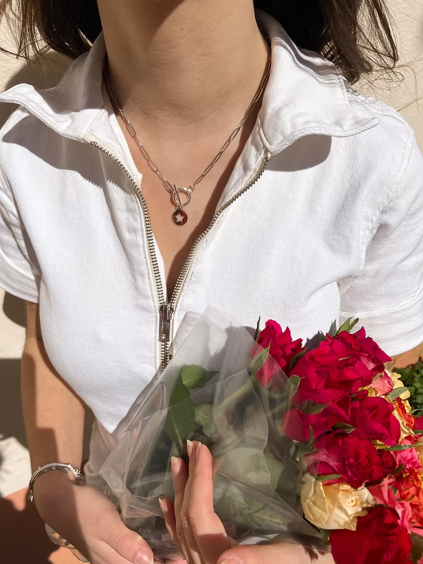 Collier Adèle argenté