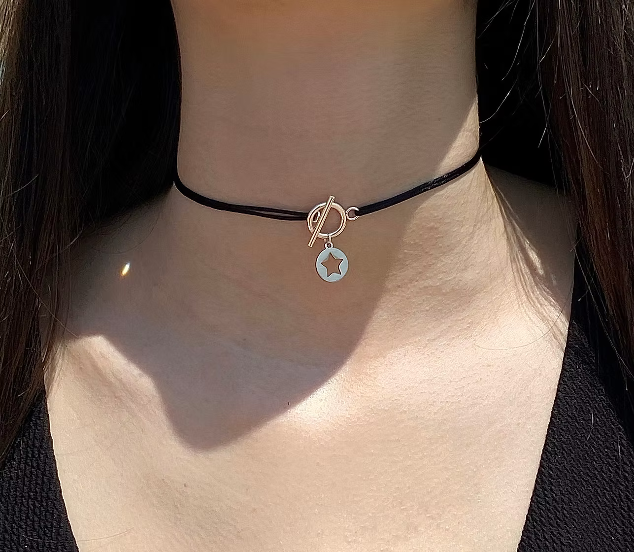 Collier OT étoile argenté