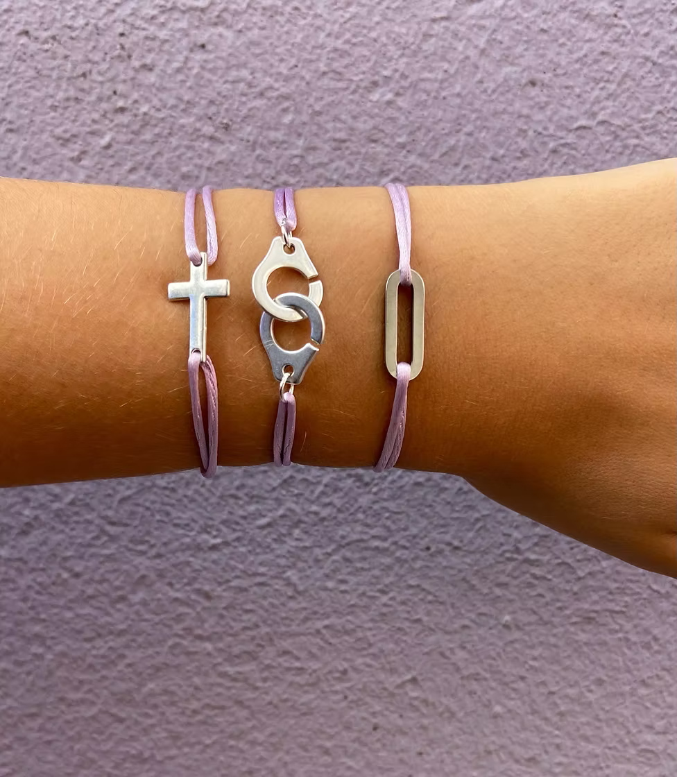 Bracelet rectangle argenté