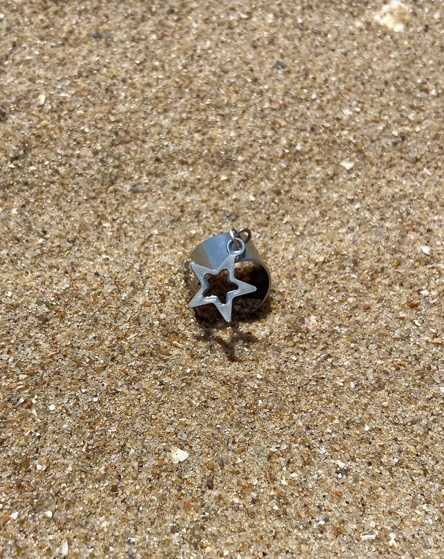 Bague grelot argentée
