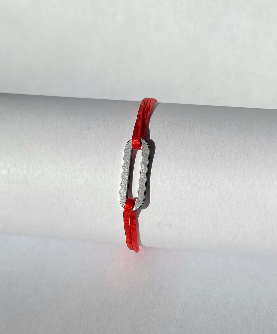 Bracelet rectangle argenté
