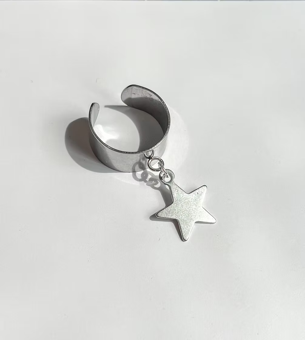 Bague grelot argentée