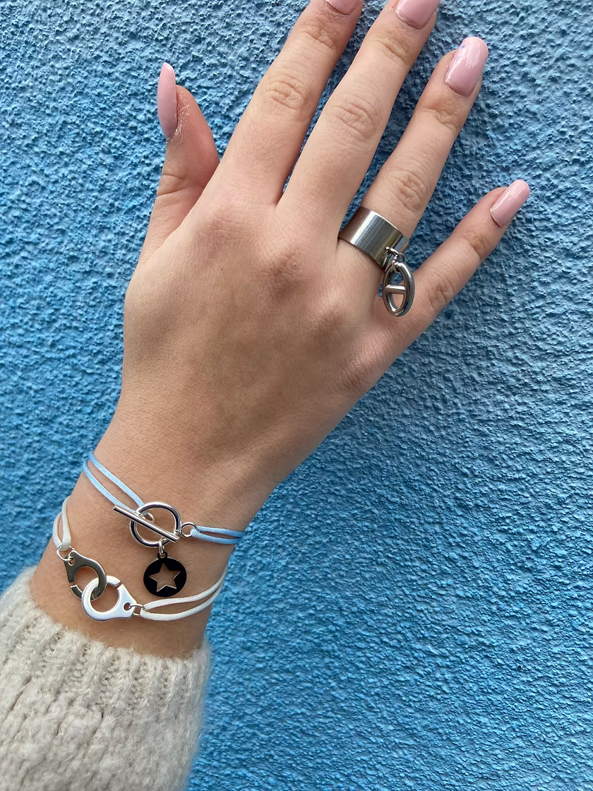 Bague grelot argentée