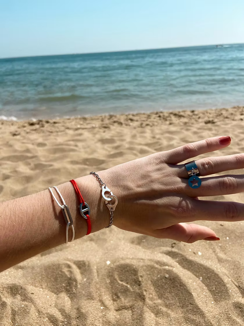 Bracelet rectangle argenté