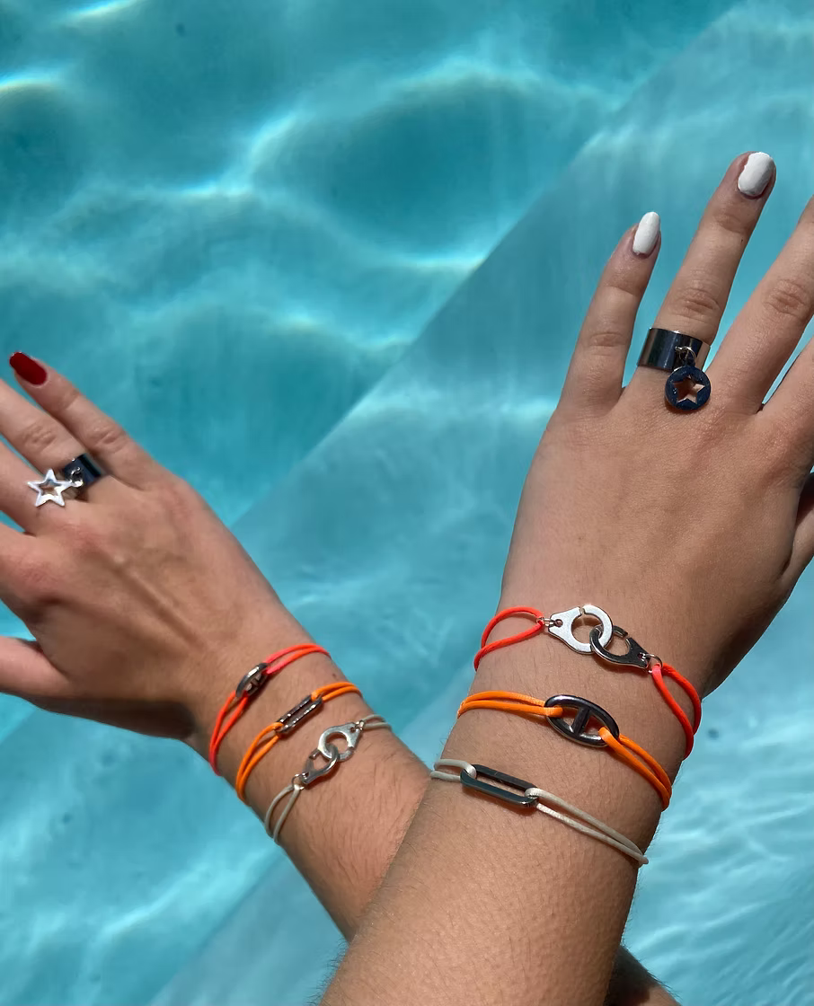 Bracelet rectangle argenté