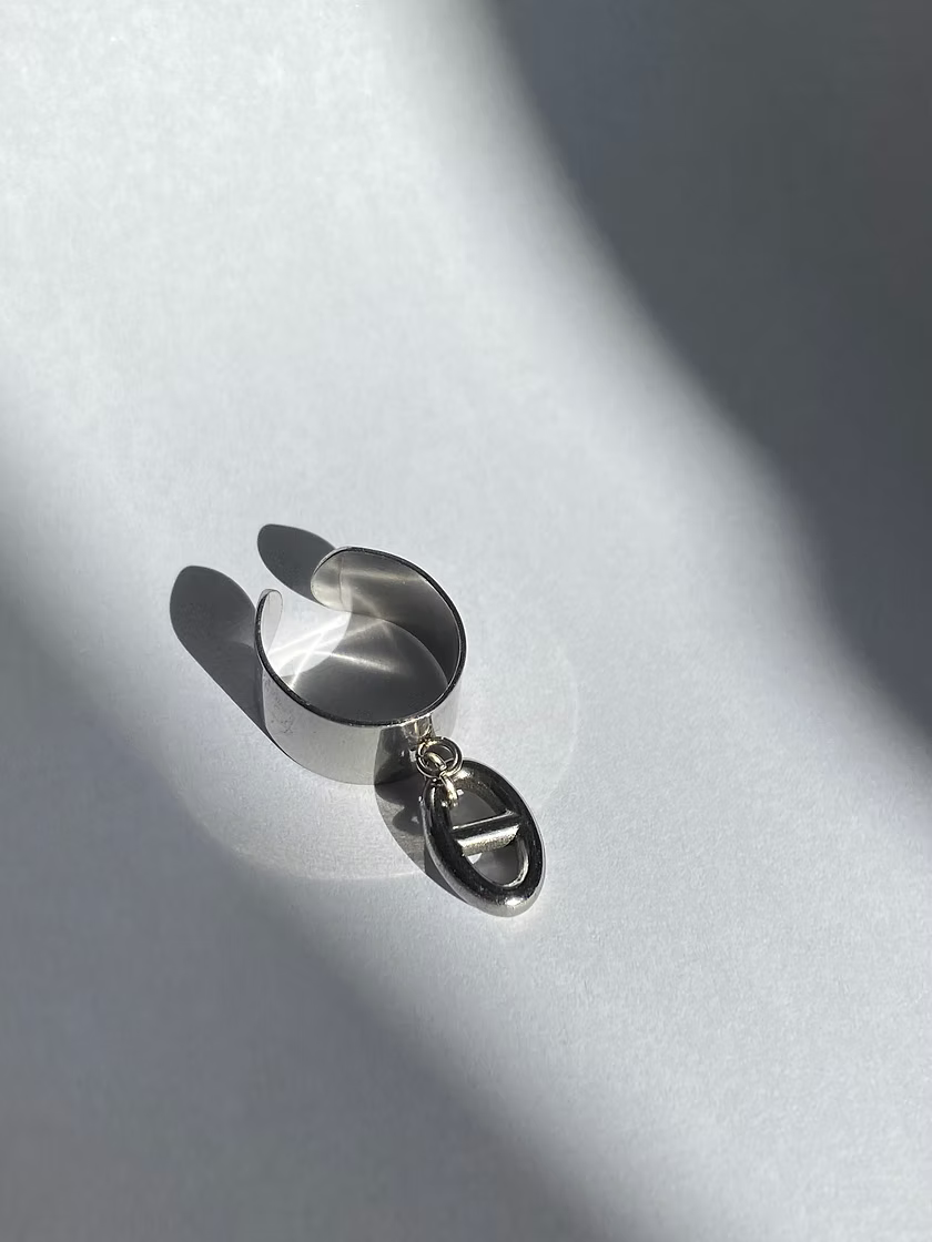 Bague grelot argentée