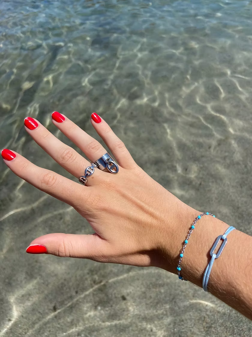 Bracelet rectangle argenté