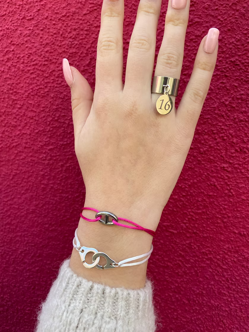 Bague grelot argentée
